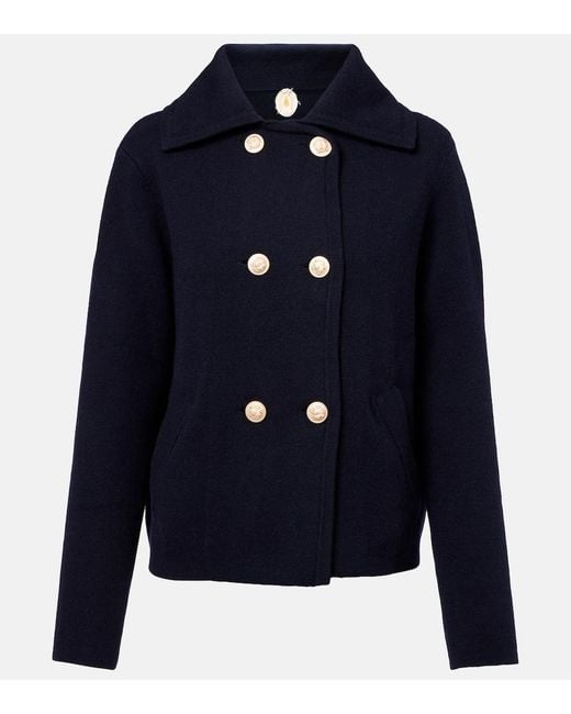 Jardin Des Orangers Blue Wool And Cashmere Jacket