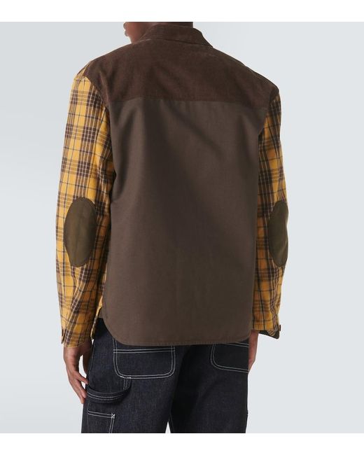 Junya Watanabe Yellow Checked Cotton Flannel Jacket for men