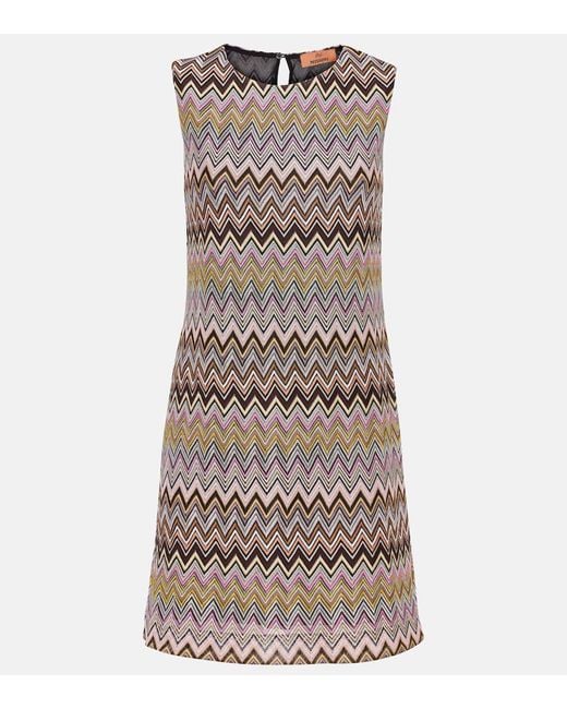 Missoni Brown Zig Zag Minidress