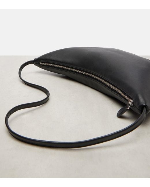The Row Black Izzy Leather Shoulder Bag