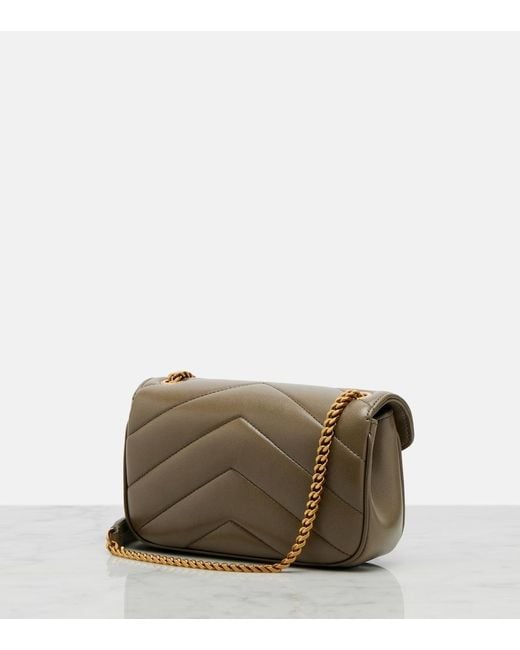 Borsa A Spalla Loulou Mini di Saint Laurent in Green
