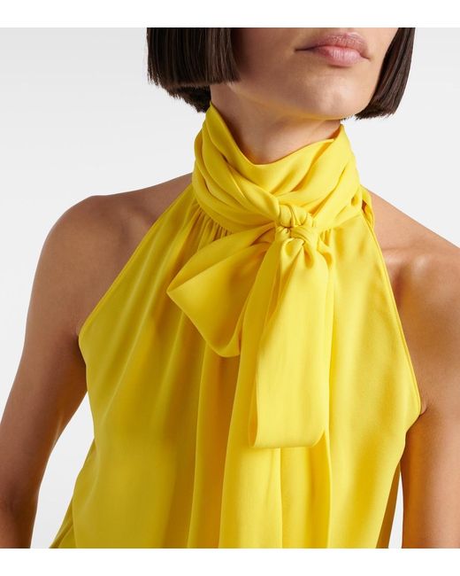 Valentino Yellow Silk Georgette Blouse