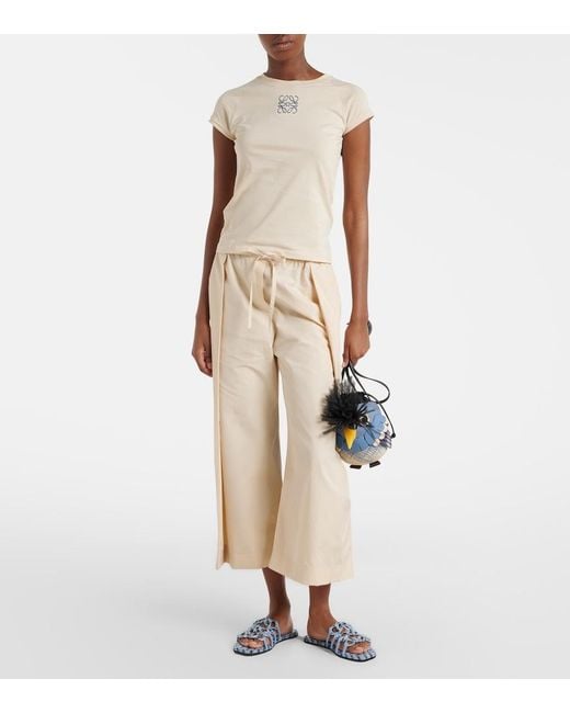 Loewe Natural Paula's Ibiza Anagram Cotton T-Shirt