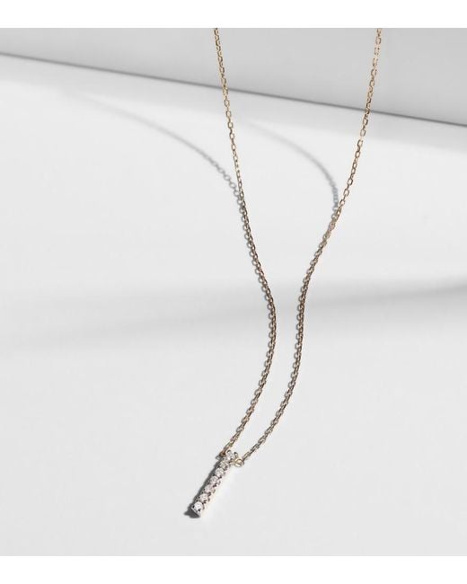 Mateo White 14Kt La Barre Necklace With Diamonds