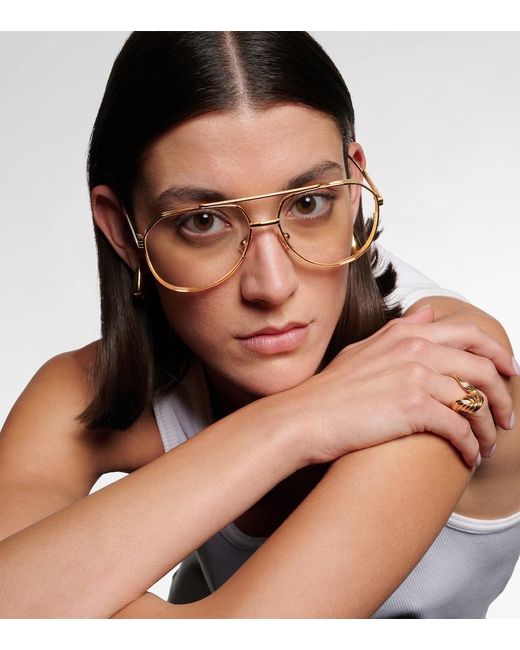 Bottega Veneta Multicolor Light Ribbon Aviator Glasses