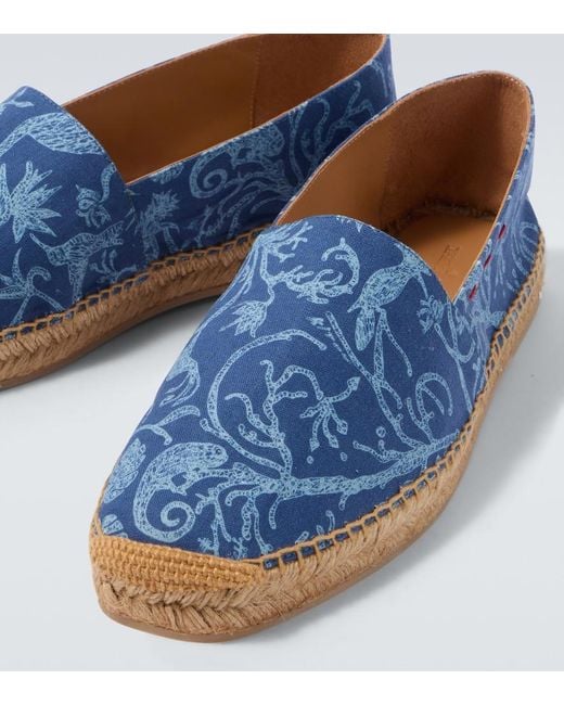 Kiton Bedruckte Espadrilles in Blue für Herren