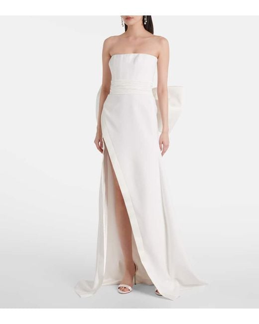 Vestido De Novia Nefertiti De Saten Con Lazo The New Arrivals Ilkyaz Ozel de color White
