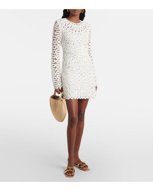 Jonathan Simkhai White Mccall Crochet Cotton Minidress