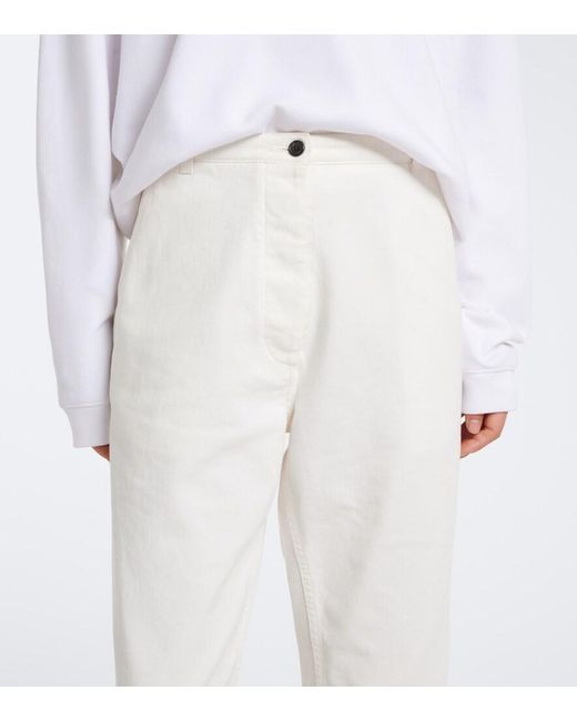 The Row White Berit Straight Jeans
