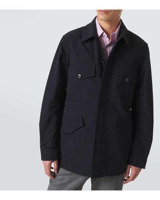 Burberry Blue Ekd Field Jacket for men