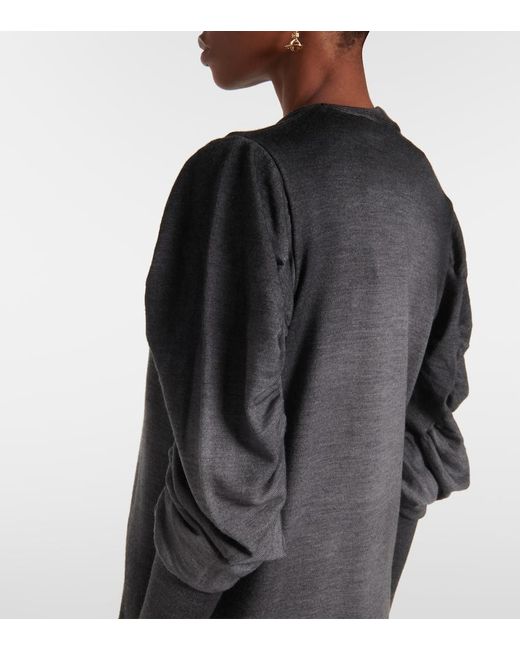 Vestido Fruncido Orb De Lana Vivienne Westwood de color Gray