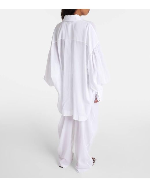 The Attico White Oversize-Hemd aus Baumwolle