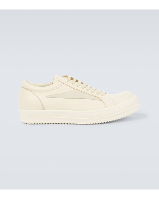 Rick Owens White Vintage Sneaks Leather Sneakers for men