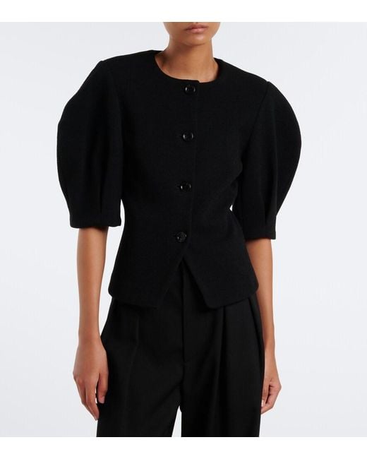 Max Mara Black Jersey Jacquard Jacket