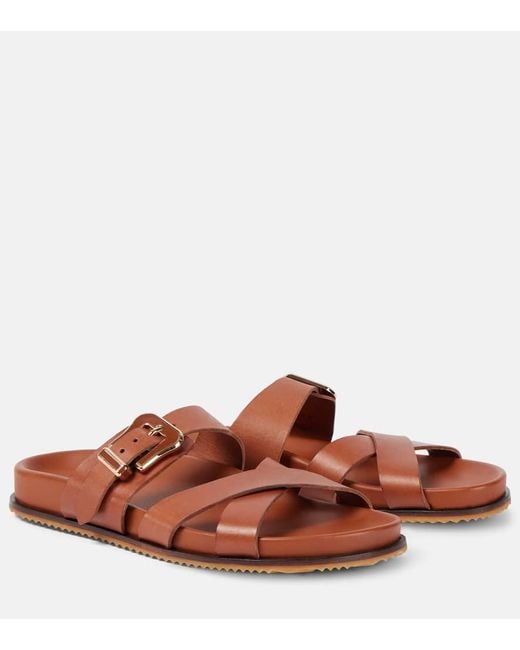 Gabriela Hearst Brown Sandalen Circle Aus Leder
