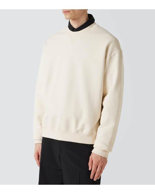 Sudadera De Algodon Jil Sander de hombre de color Natural