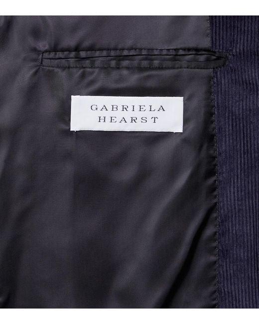 Gabriela Hearst Blue Cotton Corduroy Blazer for men