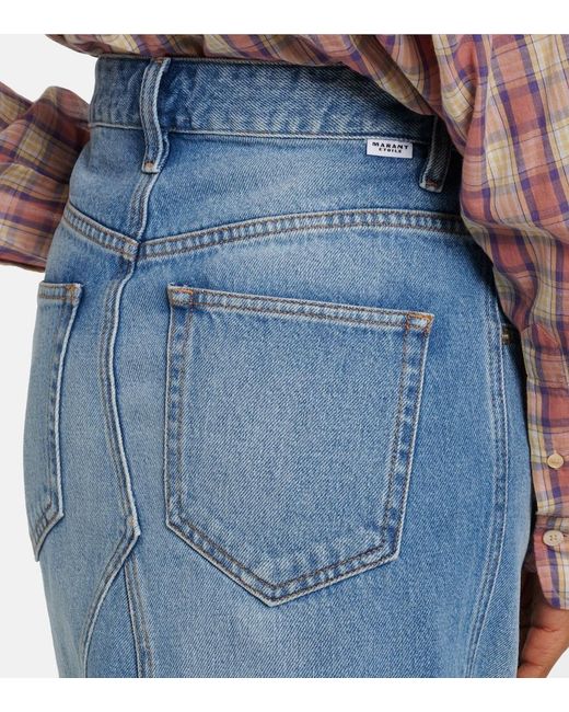 Isabel Marant Blue Fiali Denim Midi Skirt