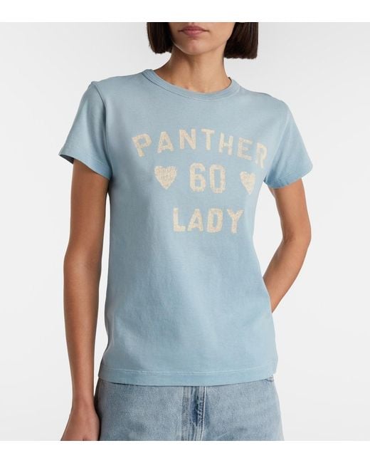 Valentino Blue Printed Cotton Jersey T-Shirt