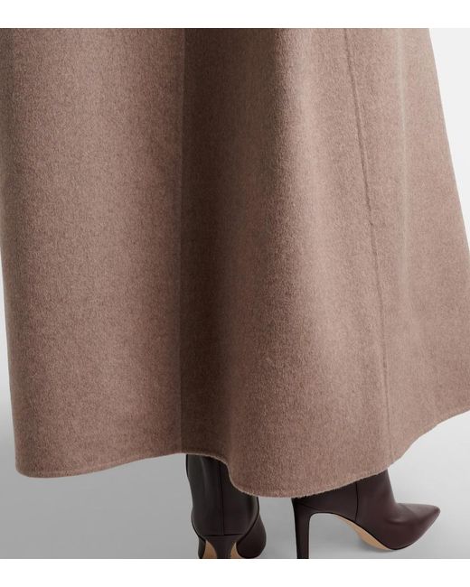 Frankie Shop Natural Leroy Wool-Blend Wrap Coat