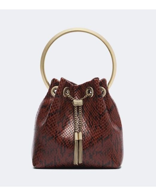 Secchiello Bon Bon Small di Jimmy Choo in Brown