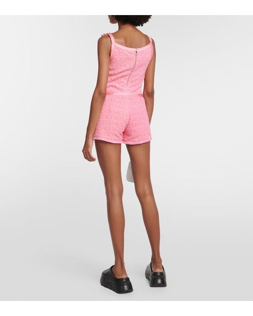 Top Safety Pin De Algodon Versace de color Pink