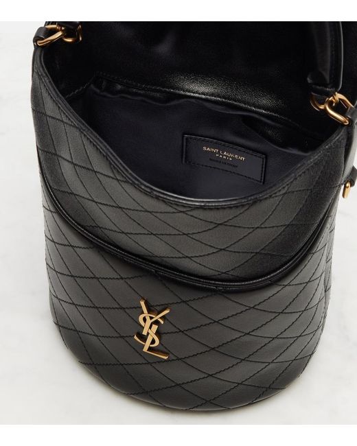 Saint Laurent Black Gaby Bucket Bag