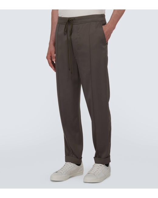 Tom Ford Green Cady Tapered Pants for men