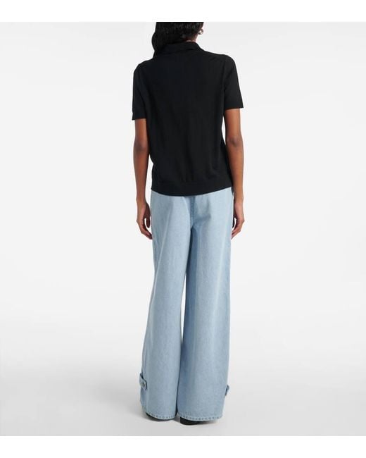 Max Mara Black Romania Virgin Wool Shirt