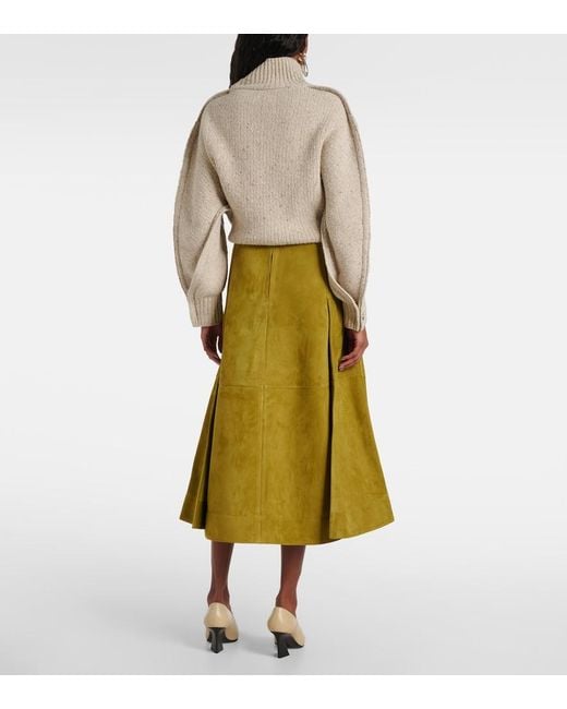 Bottega Veneta Green Leather Skirts