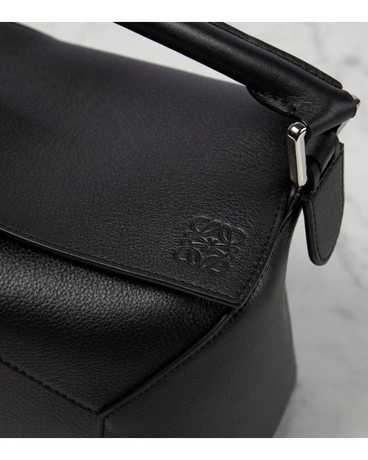 Loewe Black Puzzle Edge Small Leather Top-Handle Bag