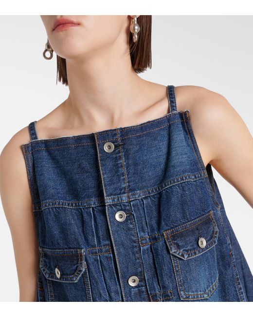 Sacai Blue Denim Top