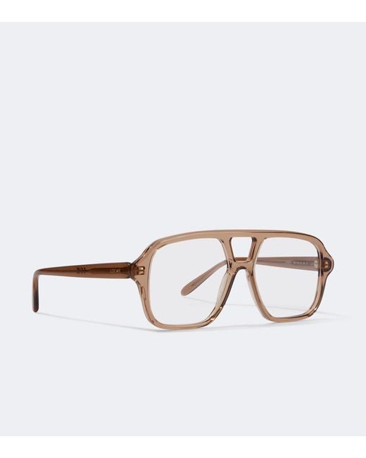 Loewe Brown Slim Aviator Glasses for men
