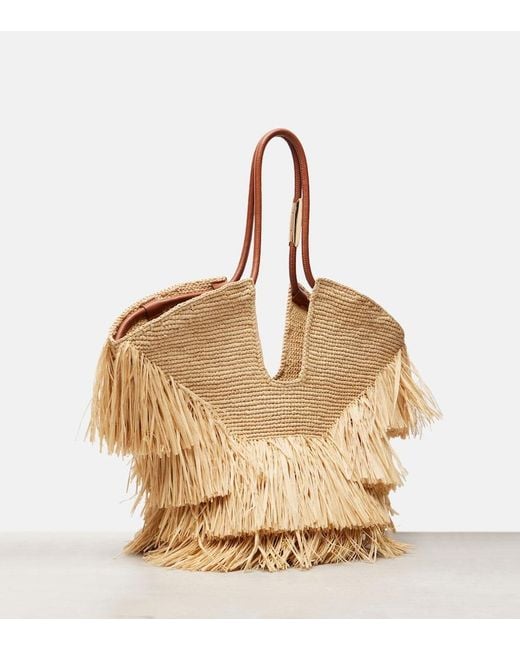 Zimmermann Natural Goldentime Medium Raffia Tote Bag