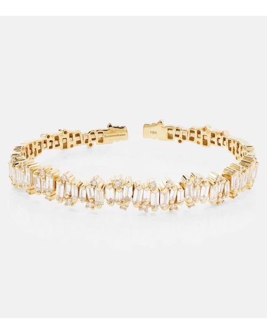 Bracciale Shimmer Audrey in oro 18kt con diamanti di Suzanne Kalan in Metallic