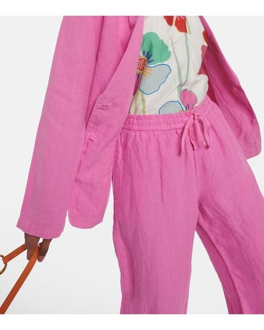 Blazer Cassie En Lin Velvet en coloris Pink