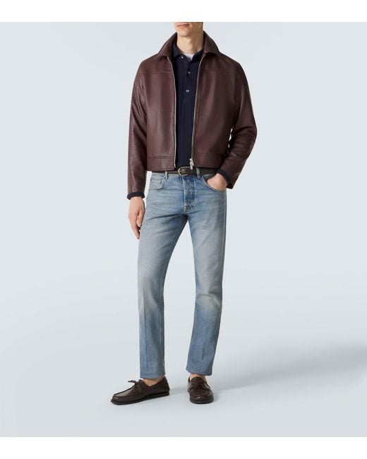 Lardini Blue Cotton Polo Sweater for men