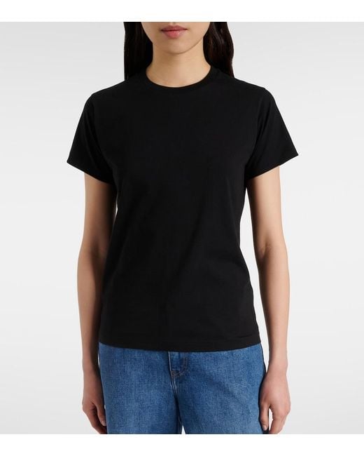 The Row Black Florie Cotton Jersey T-Shirt