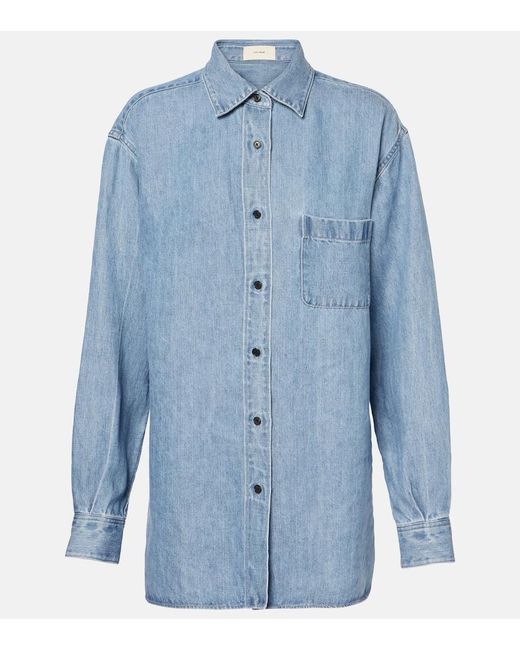 Camicia Di Jeans Oversize Nesson di The Row in Blue
