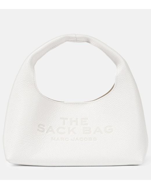 Marc Jacobs White Tote The Sack Mini aus Leder