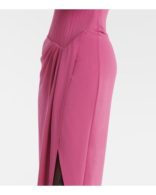 Alex Perry Pink Robe Aus Crepe