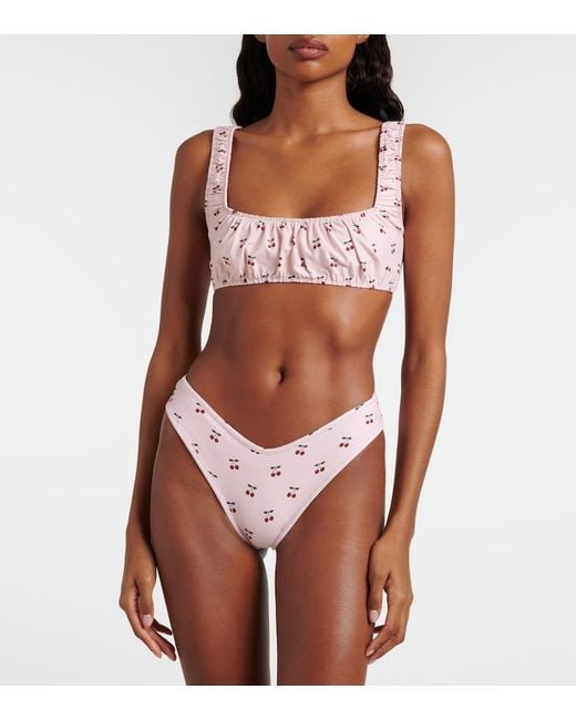 Montce Pink Zoe Printed Bikini Top