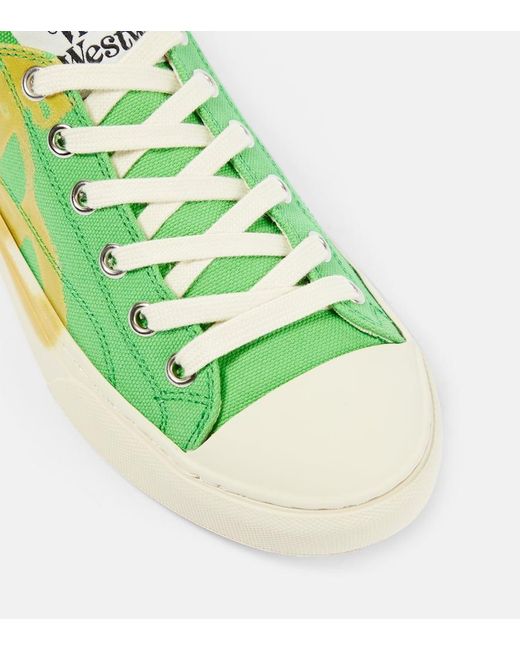 Vivienne Westwood Green Sneakers Plimsoll 2.0