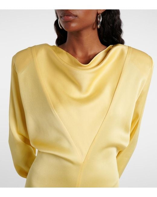 Stella McCartney Yellow Satin Gown