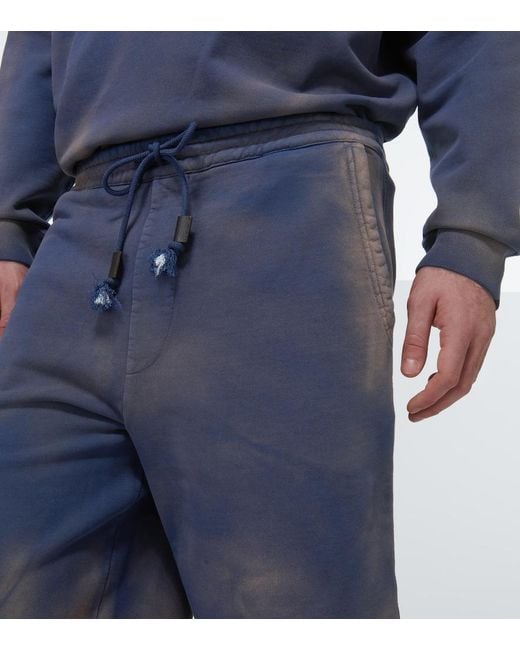 Loewe Blue Cotton Jersey Shorts for men