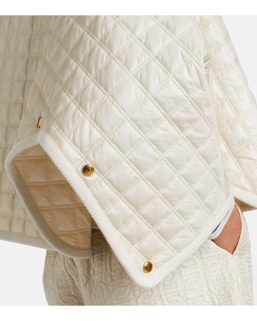 Moncler Natural Quilted Hooded Jacket