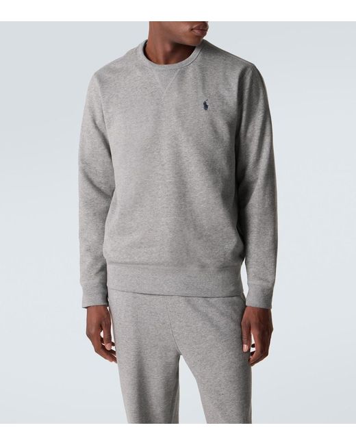 Polo Ralph Lauren Gray Cotton-Blend Jersey Sweatshirt for men