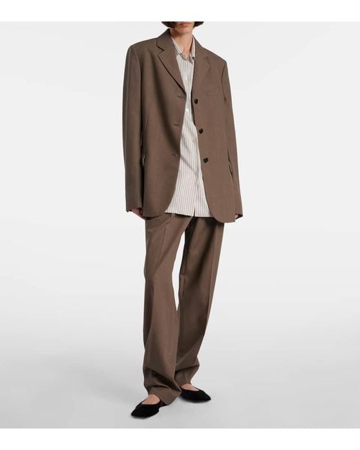 The Row Brown Gerade Hose Bryce Aus Wolle Und Seide