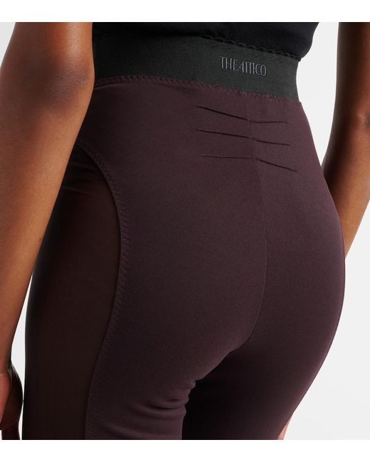The Attico Purple Paneled Leggings