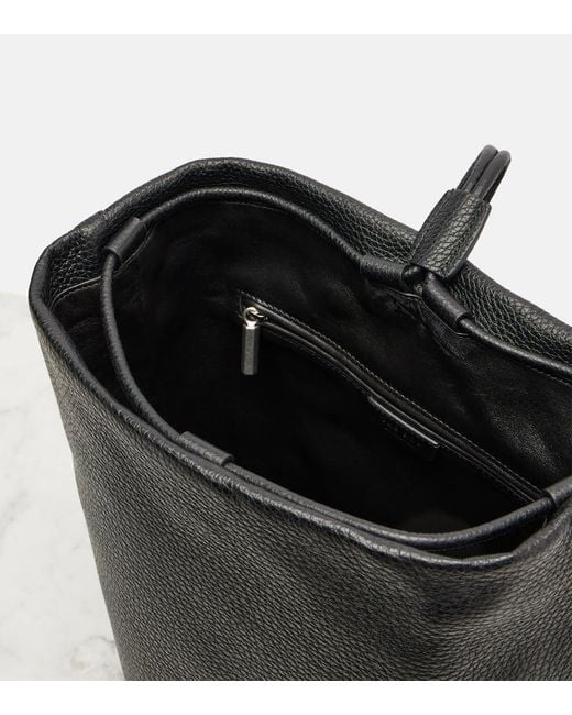 The Row Black Joe Medium Leather Backpack